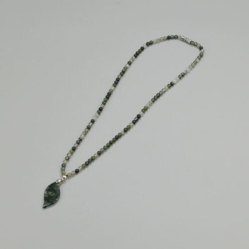 Aquatic agate bead necklaces
