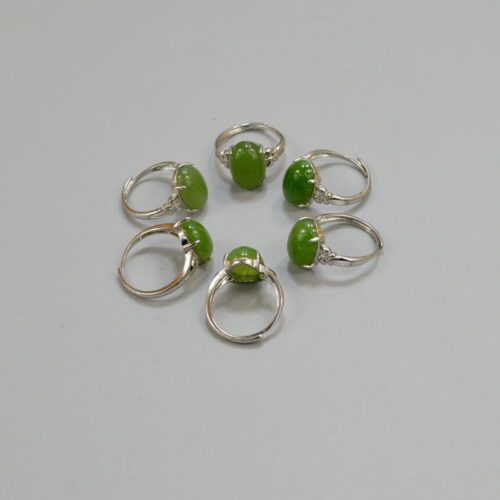 Chinese natural green jade rings