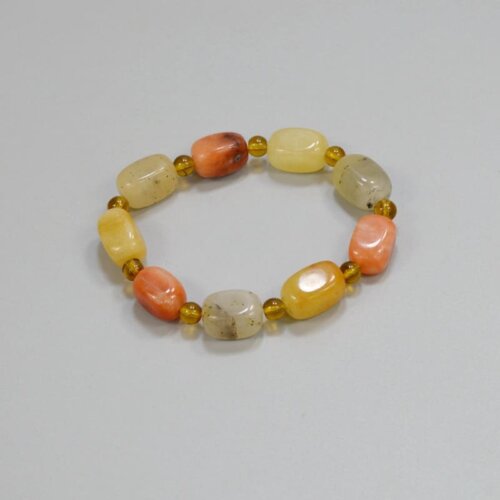 Colorful jade bead bracelets