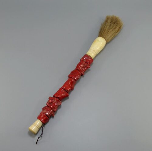coral bead calligraphy brush