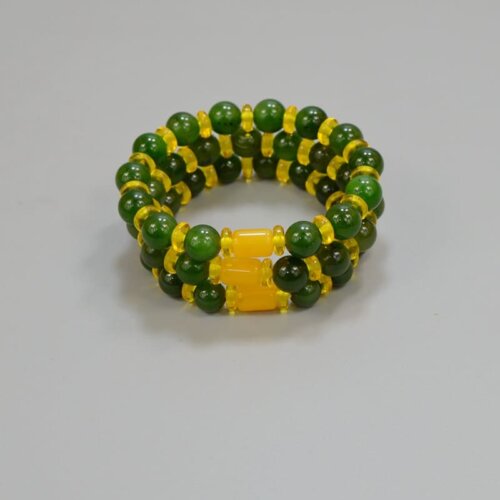 green bead bracelets