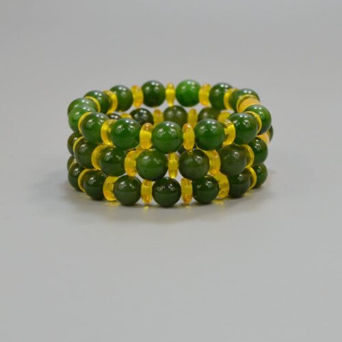 green nephrite gemstone bracelet