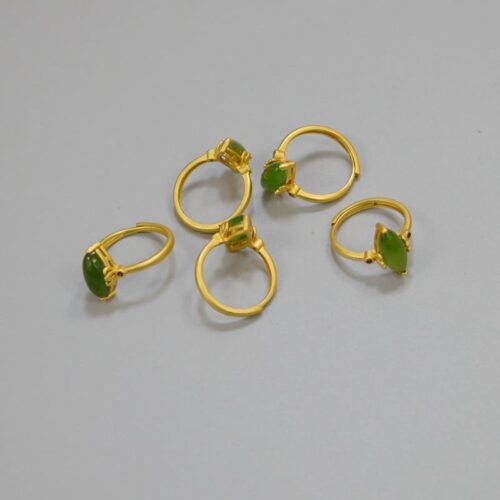green nephrite jade rings