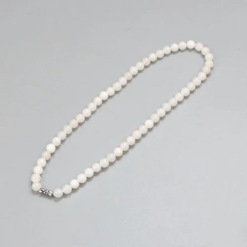 natural white jade necklace