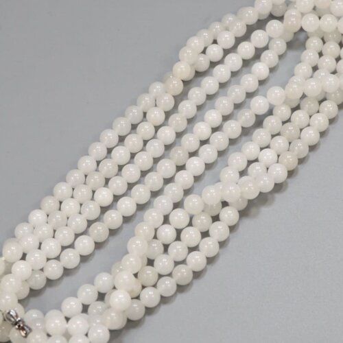 white bead jade necklace